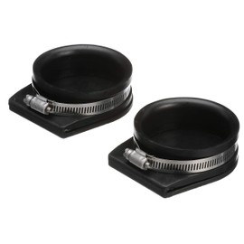 Seachoice Exhaust Guard Covers, Fits 3 in. OD Pipe, Black Rubber with Stainless Steel Hose Clamp