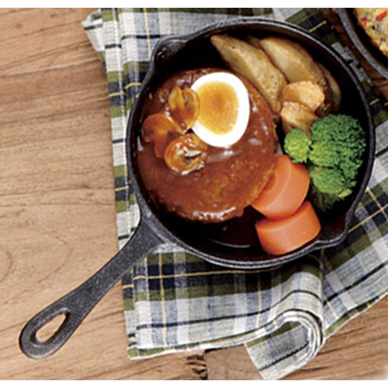 Cast Iron Skillet, IH Compatible, Diameter Approximately 5.9 inches (15