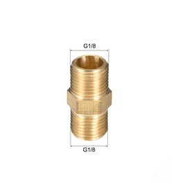 uxcell Brass Hex Pipe Fitting 4pcs G1/8 Male x Male Straight Connector