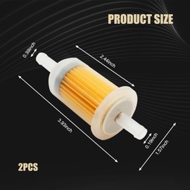Yumfugu Pack-2 Car Fuel Filters, Inline Diesel Gasoline Fuel Filters, Universal High Flow Fuel Filters, Replacement for Cars, Motorcycles, Scooter Dirt Bikes (Yellow)