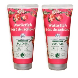 2er Pack Dresdner Essenz Duschgel Bio-Mandel & Pfirsich vegan 2 x 200 ml