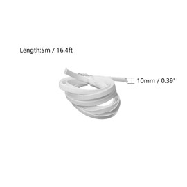Othmro Cable Management Sleeve, 5m White Cable Tidy Sleeve, Diameter 10mm, Cord Protector, Braided Cable Organizers for Office Cord, Insulation Protection, 1 Pc