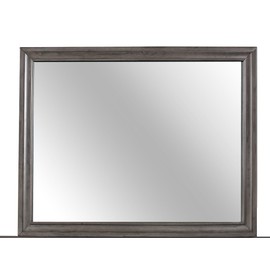 HomeRoots 37" Gray Wood Framed Accent Mirror