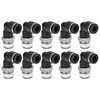 10Pcs Pneumatic Connectors L Shape Right Angle External Thread Quick