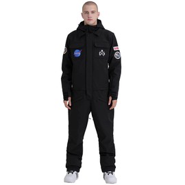 GSOU SNOW Men Ski Suit One Piece Snowsuit Snowboard Insulated Ski Jumpsuit Waterproof Windproof for Skiing Outdoor