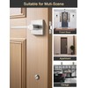 Tinewa Square Satin Nickel Door Handleset with Lever, Upgrated Entry