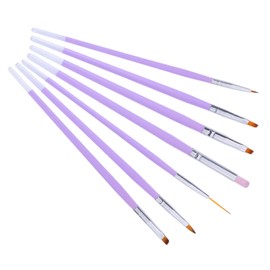 minkissy 7 Pcs Nail Art Brush Set Professional Design Pen for Nail Art Supplies Lightweight and Comfortable for Intricate Detailing for Home and Salon Use