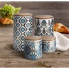 American Atelier Ceramic Canister Set (4 Piece), Blue/Gold