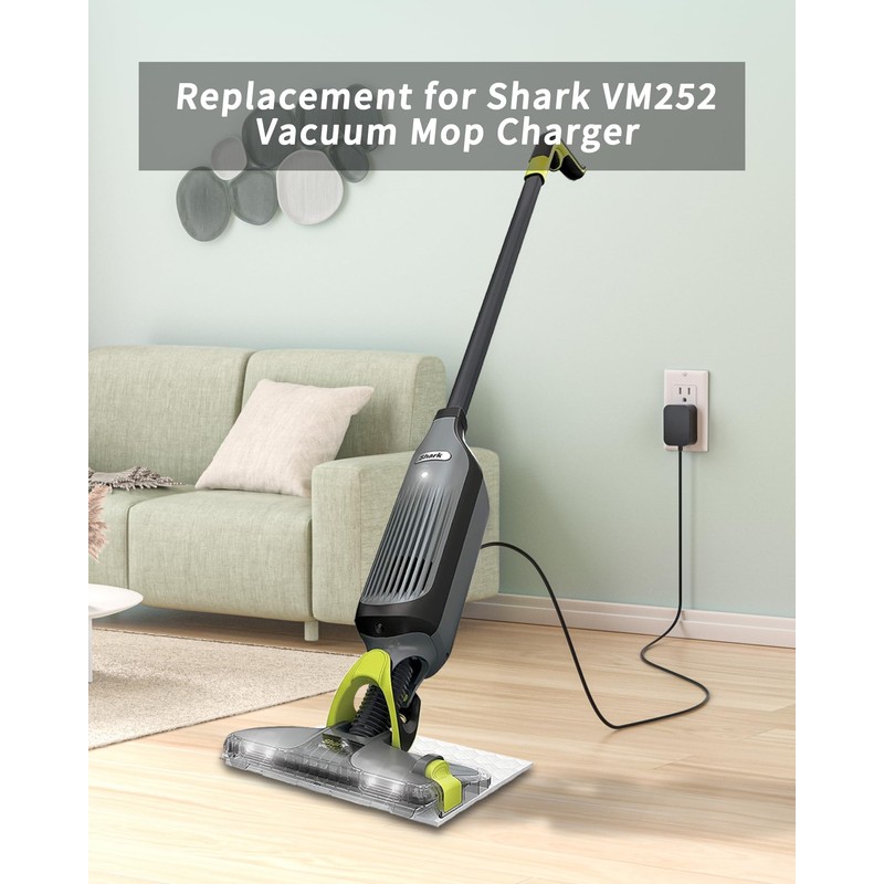Replacement for Shark Vacmop Charger - 13.3V Versatile Dual Connector