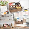 BTSKY Natural Seagrass Woven Wicker Desk Organizer,Mail Sorters with 4