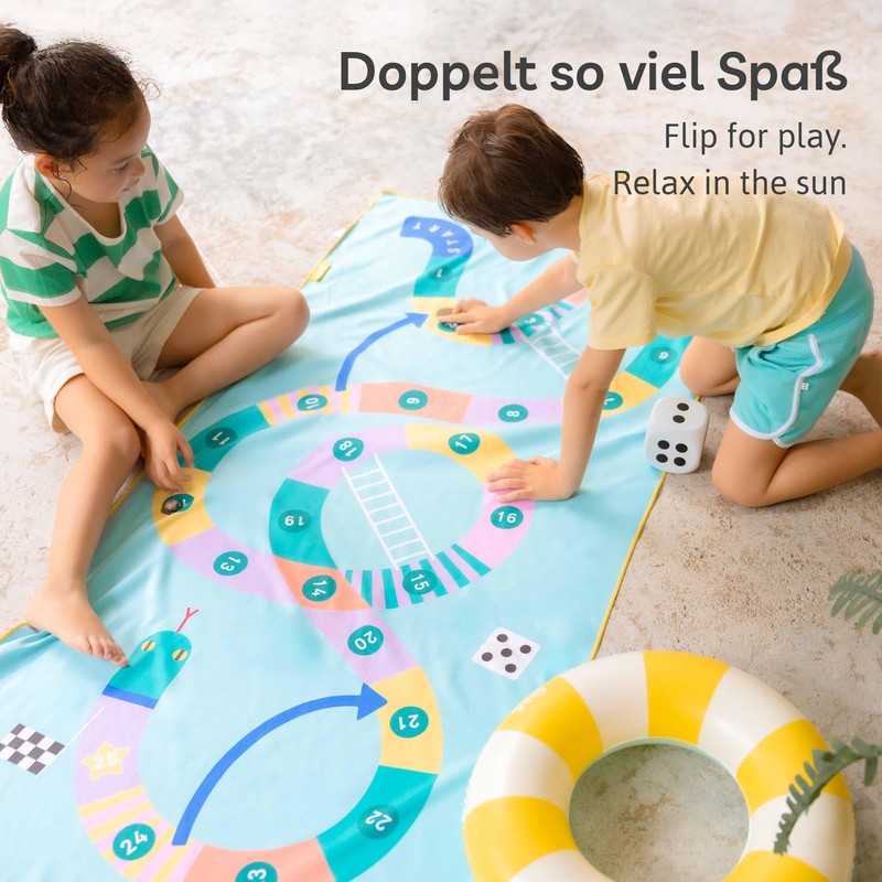 Quut Beach / Pool Towel for Kids with Game -