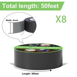 Joist Tape 2" x 50' - Butyl Joist Flashing Tape for Wood Decks & Roof - Weather-Resistant - 8 Rolls