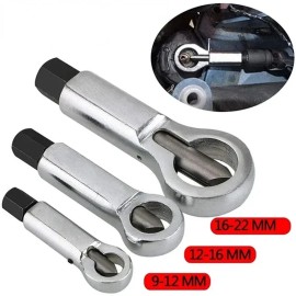 Manual Nut Splitter for Rusted and Damaged Nuts – Steel Nut Removal Tool with 3 Size Options for Metal Repairs