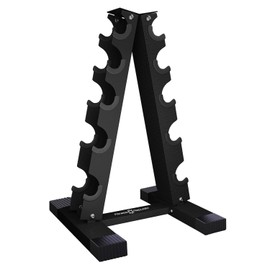 Fitness Republic 5 Tier 200 LB Capacity Dumbbells Weight Storage Rack - 2.0 MM Thick Steel Weight Organizer - Ideal Choice for Home Gym - Easy to Assemble and Store