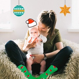 Aoliks Christmas Compression Socks for Women & Men,Knee High Support Socks for Nurses Pregnancy Travel