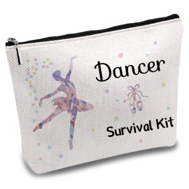CREATCABIN Dancer Survival Kit, Canvas Makeup Bags, Cosmetic Bag, Multi-Purpose Pen Case with Zip, Toiletry Bag, Travel Bag, Purse, Bag for Sisters, Your Fans, Friendship, 25 x 18 cm, dancer survival