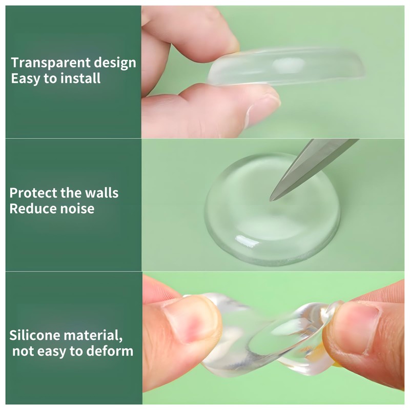 Wall Protectors from Door Knobs-Efbock Silicone Door Stoppers Wall Protector-Premium