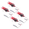 4pcs Fishing Rotating Sequin Aluminum Alloy Composite Beard Lures for
