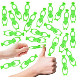 ArtCreativity Stretchy Frog Slingshot Toys, Set of 24, Sling Shot Animal Toys for Kids, Outdoor Shooting Toys for Boys and Girls, Fun Zoo Birthday Party Favors, Animal Goodie Bag Fillers