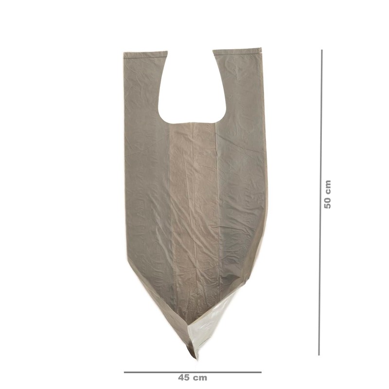 Bin Liners with Carry Handle, Grey, 95% Recycled Material (Grey