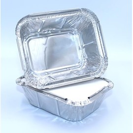 Sunrise Packaging 100 x EXTRA SMALL Aluminium Foil Containers with Lids - 250ml | Durable & Leak-Resistant Food Storage Containers for Roasting, Meal Prep, Takeout, and Events Parties