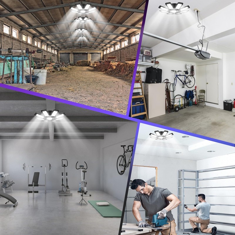 ISKYDRAW LED Garage Light Bulb, 240W Garage Lighting 24000LM with
