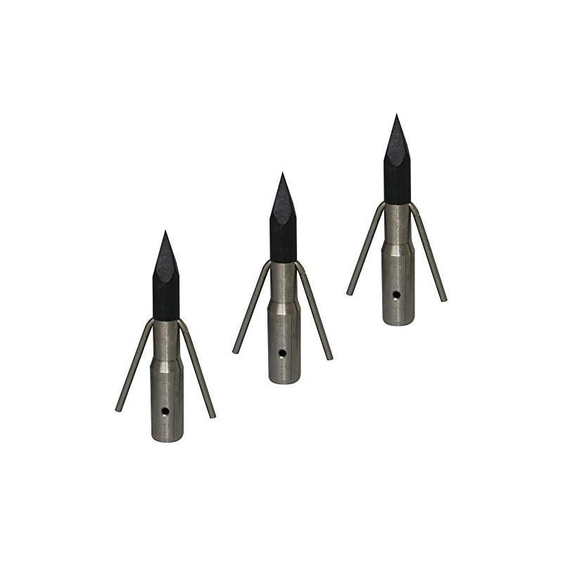 GPP 6PK Bowfishing Arrow Point Broadheads Fixed Head,Steel Wire