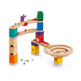 Hape Quadrilla Race to Finish Wooden Blocks with Marble Run Play