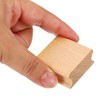 PATIKIL 40x40mm Blank Wood Rubber Stamp Mounts, 12 Pack Wooden