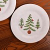 Bamboo Table Holiday Trees 8-inch Snack/Salad/Dessert Plate, Set of 4,