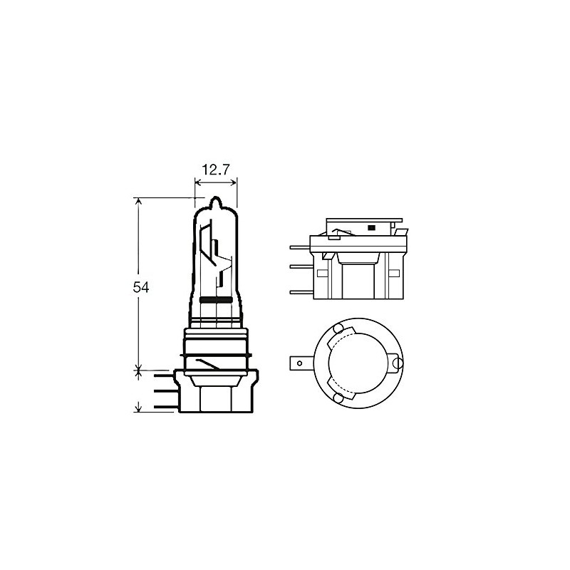 Ring Automotive R715 H15 PGJ26T-1 Halogen Headlamp, 12 V, 55/15