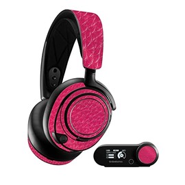 MightySkins Glossy Glitter Skin Compatible With SteelSeries Arctis Nova Pro - Pink Pleather | Protective, Durable High-Gloss Glitter Finish | Easy to Apply, Remove, and Change Styles | Made in The USA