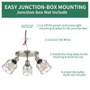 WILON Semi Flush Mount Ceiling Light 3-Light Brushed Nickel Close