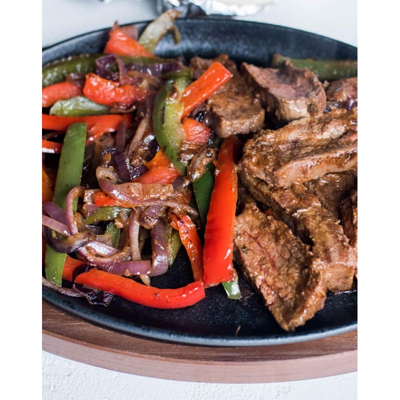 Happy Sales HSGRD-RND95, Large Cast Iron Steak Plate Sizzle Griddle