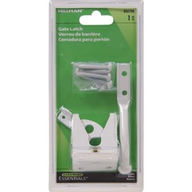 Hillman Hardware Essentials 852756 Universal Gate Latch, Steel, White Finish, 1 Piece