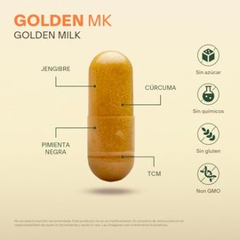Vital Botanics Golden Milk Cúrcuma, Pimienta Negra y Aceite de Coco