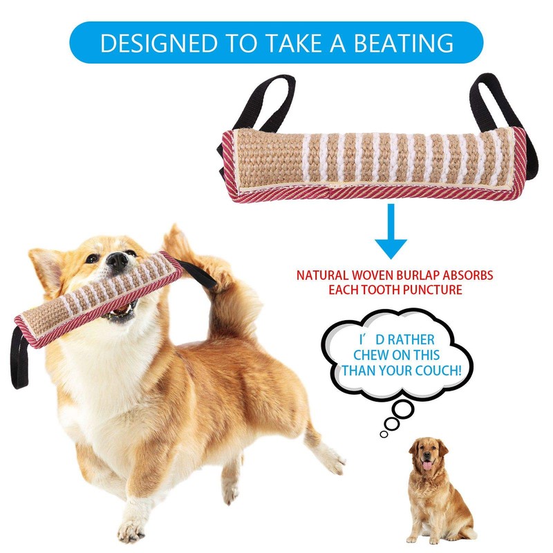 Opopark 2 Pieces Dog Bite Tug Toy, Durable Pull Toy