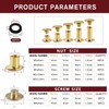 YIXISI 80 Set M5 x 4/6/8/10/12 mm Chicago Binding Screws