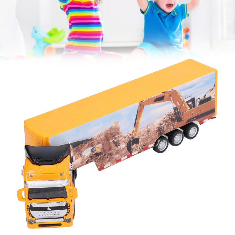 Container Truck Toy Alloy Simulation Mini Child Vehicle Model for