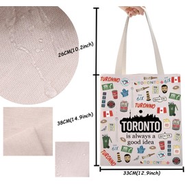 TSOTMO Toronto Gift Canada Gift Toronto Trip Tote Bag Toronto Vacation Gift For Toronto Lovers Canada Toronto Gift (C.TORONTO)