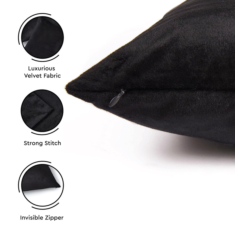Encasa Christmas New Year VELVET Cushion Covers 2pc Set (40