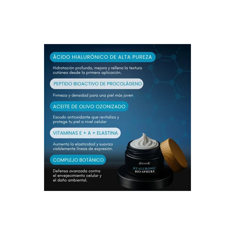 Crema De Día Ácido Hialurónico, Antiarrugas Y Firmeza 50ml