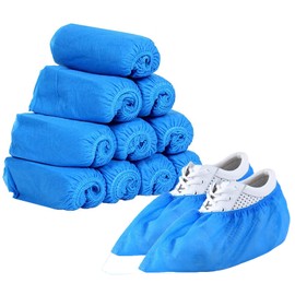 Disposable Shoe Covers, 100 Pieces (50 Pairs) Non-woven Fabric Shoe Covers, Waterproof, Dustproof, Breathable, Anti-Slip, Unisex, Stain Resistant, Environmentally Friendly, Anti-static, Indoor and