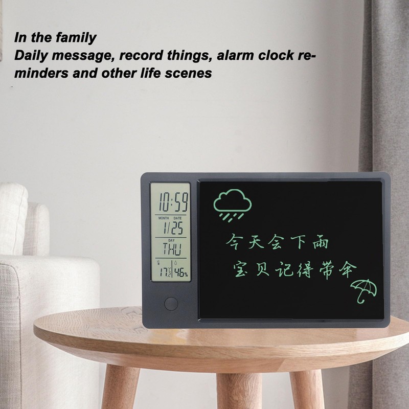 Electronic Digital Planner Tablet Calendar with Time Day Temperature Humidity