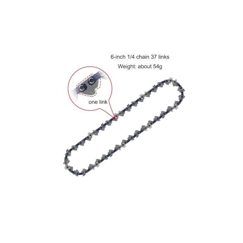 2-Pack 6 Inch Mini Chainsaw Chain, Replacement Chains for Cordless