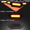 ZDEERAOTO 4pc Smoked Housing Amber LED Front Grille Lights DRL