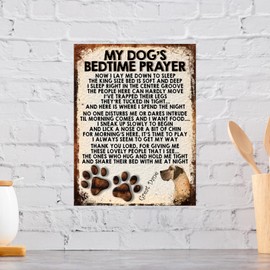 MY DOG'S BEDTIME PRAYER RETRO STYLE METAL TIN SIGN/PLAQUE (Great Dane)