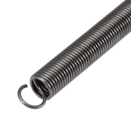 sourcing map Pack of 2 Tension Spring Tension Springs, 10mm OD, 1.2mm Wire Gauge, 255mm Extended Length, 150mm Free Length, Spring Steel, 3kg Load Capacity, Grey