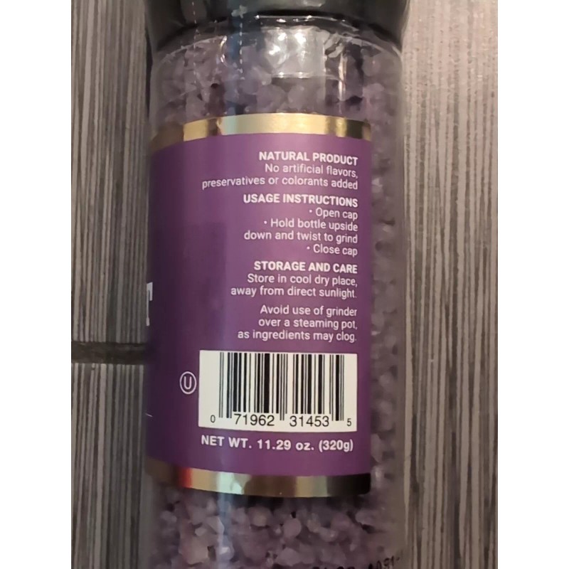 Stew Leonard's Natural Violet Grape Sea Salt with Grinder Jar