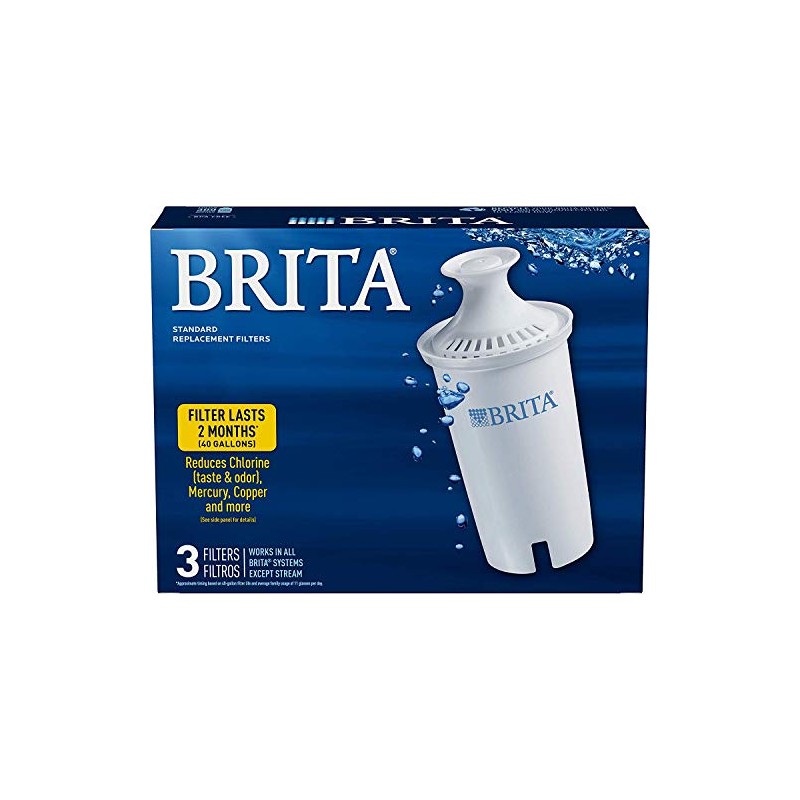 Brita Replacement Filters 3 Count (Advanced) White